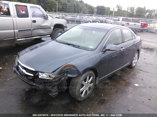 JH4CL96825C004464 - 2005 ACURA TSX BLUE photo 2