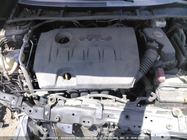 2T1BU4EEXCC867568 - 2012 TOYOTA COROLLA S/LE GRAY photo 10