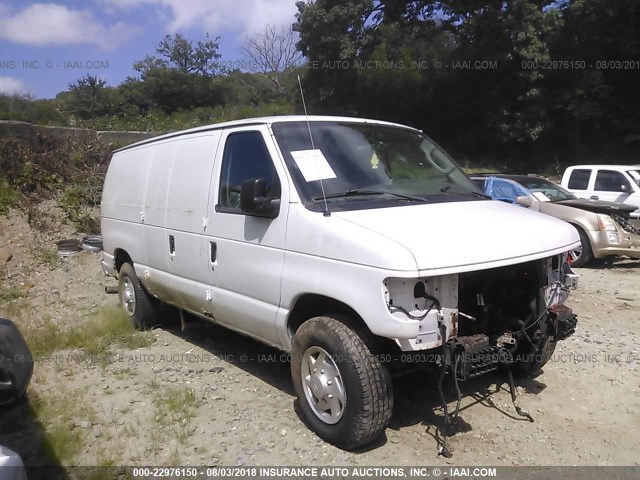 1FTSE34P54HA71964 - 2004 FORD ECONOLINE E350 SUPER DUTY VAN WHITE photo 1