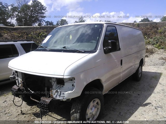 1FTSE34P54HA71964 - 2004 FORD ECONOLINE E350 SUPER DUTY VAN WHITE photo 2