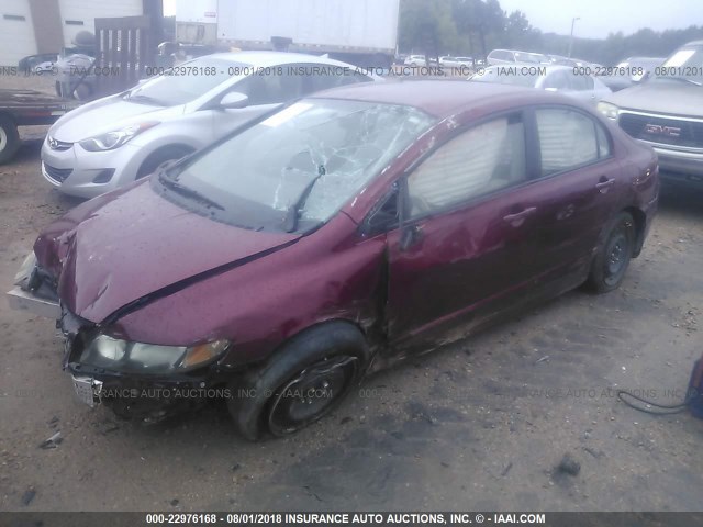 2HGFA1F56BH542123 - 2011 HONDA CIVIC LX RED photo 2