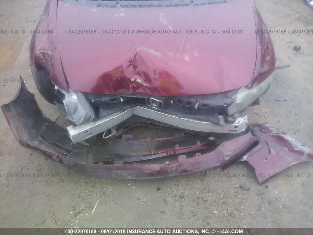 2HGFA1F56BH542123 - 2011 HONDA CIVIC LX RED photo 6