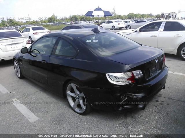 WBAKG7C50BE263564 - 2011 BMW 335 I BLACK photo 3