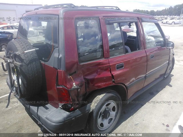 2CNBJ1367T6904866 - 1996 GEO TRACKER BURGUNDY photo 4