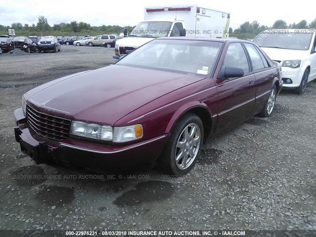 1G6KY53B4NU830625 - 1992 CADILLAC SEVILLE TOURING RED photo 2