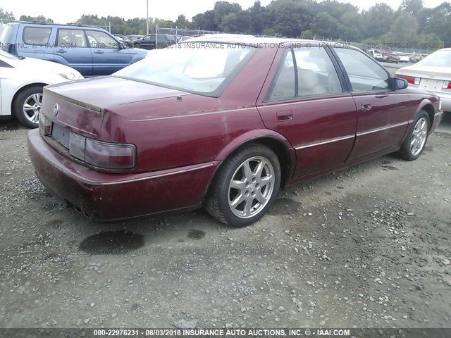 1G6KY53B4NU830625 - 1992 CADILLAC SEVILLE TOURING RED photo 4