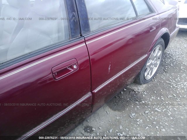 1G6KY53B4NU830625 - 1992 CADILLAC SEVILLE TOURING RED photo 6