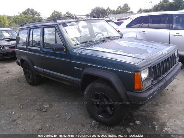 1J4FJ28S0TL275003 - 1996 JEEP CHEROKEE SE GREEN photo 1