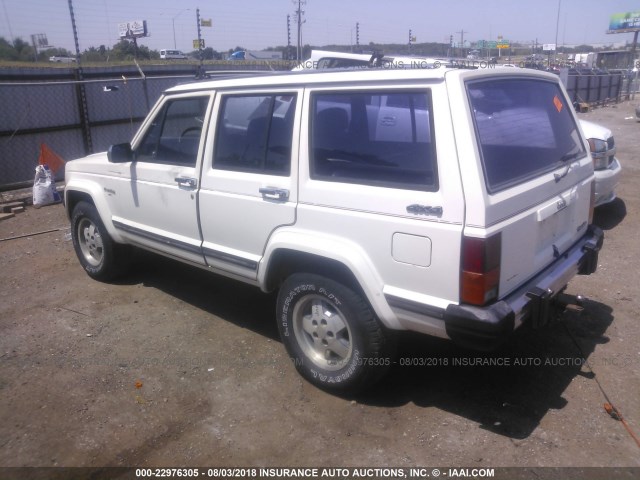 1JCMT7840HT149932 - 1987 JEEP CHEROKEE LAREDO WHITE photo 3