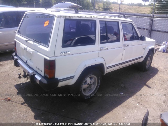 1JCMT7840HT149932 - 1987 JEEP CHEROKEE LAREDO WHITE photo 4