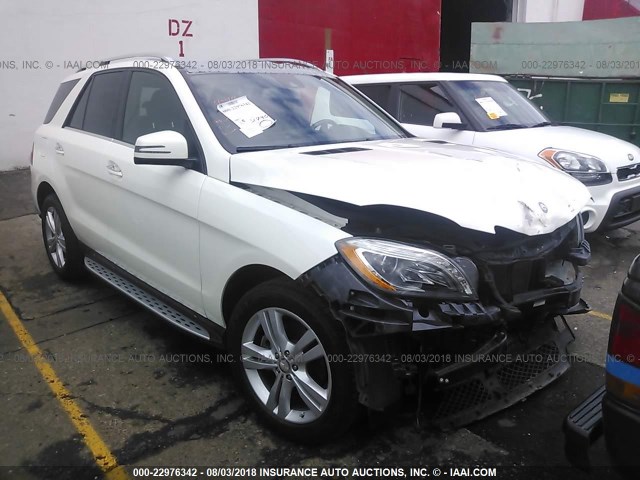 4JGDA5HB3EA386167 - 2014 MERCEDES-BENZ ML 350 4MATIC WHITE photo 1