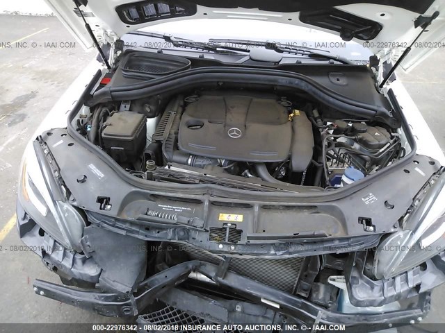 4JGDA5HB3EA386167 - 2014 MERCEDES-BENZ ML 350 4MATIC WHITE photo 10