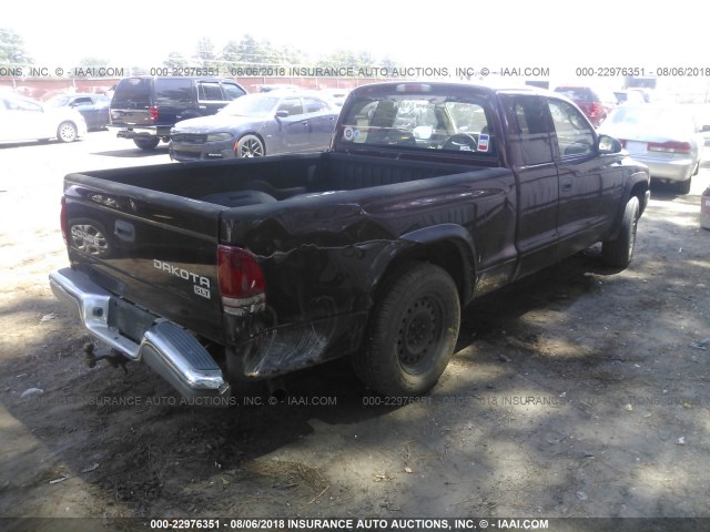 1D7GL42K84S587222 - 2004 DODGE DAKOTA SLT PURPLE photo 4