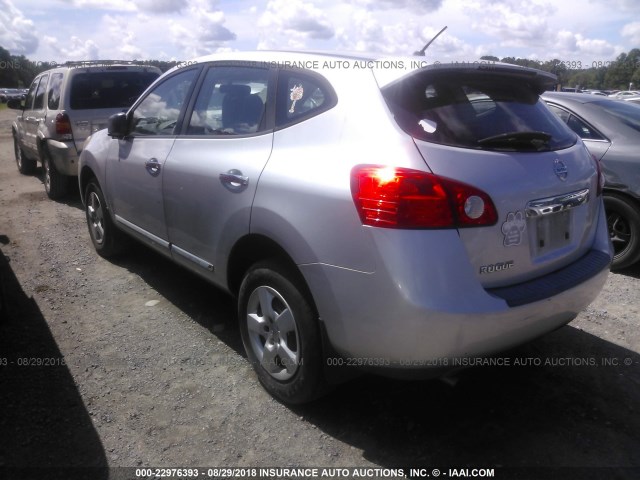 JN8AS5MT5BW155096 - 2011 NISSAN ROGUE S/SV/KROM SILVER photo 3