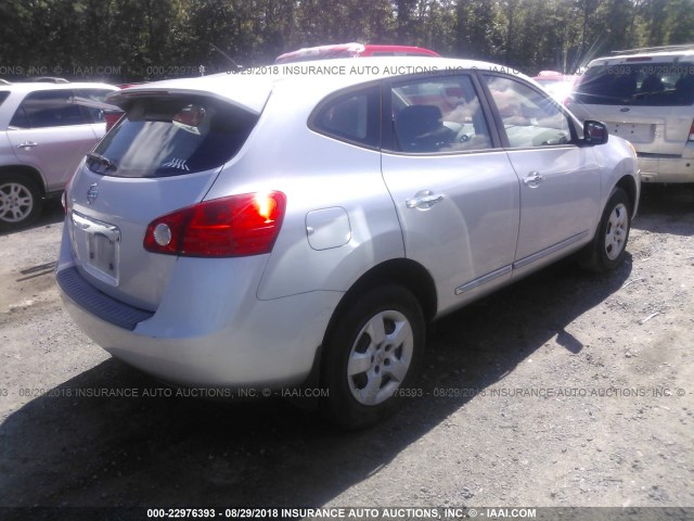 JN8AS5MT5BW155096 - 2011 NISSAN ROGUE S/SV/KROM SILVER photo 4