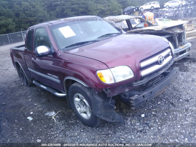5TBRT34143S430546 - 2003 TOYOTA TUNDRA ACCESS CAB SR5 RED photo 1