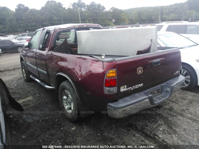 5TBRT34143S430546 - 2003 TOYOTA TUNDRA ACCESS CAB SR5 RED photo 3