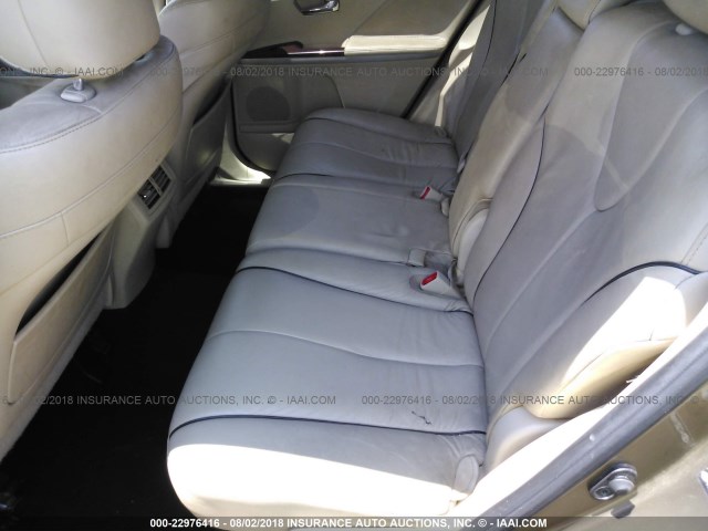 4T3ZE11A19U008865 - 2009 TOYOTA VENZA GOLD photo 8