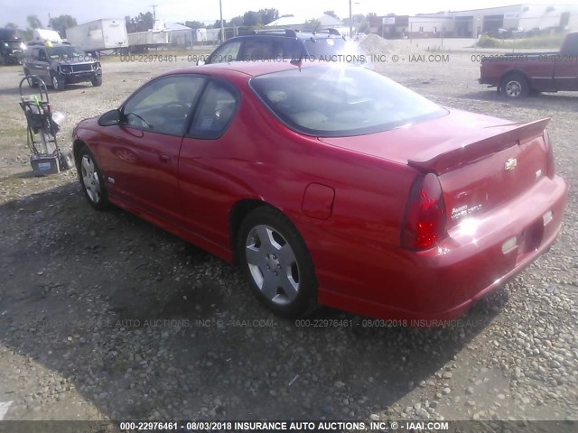 2G1WL15C169349637 - 2006 CHEVROLET MONTE CARLO SS წითელი ფოტო 3