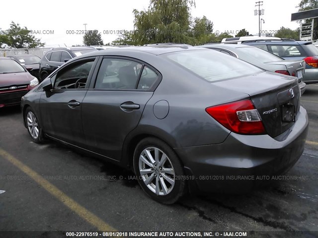 19XFB2F95CE358485 - 2012 HONDA CIVIC EXL 灰色 照片 3