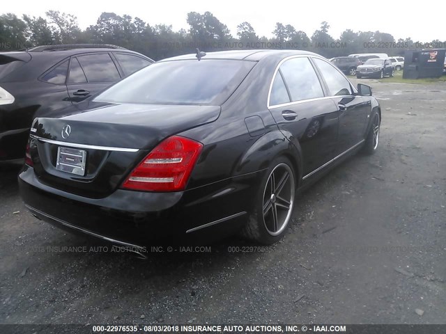 WDDNG7GB2BA382195 - 2011 MERCEDES-BENZ S S600 BLACK photo 4