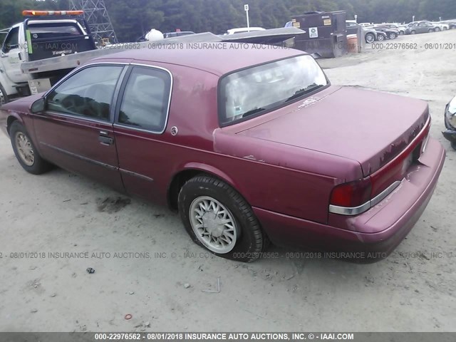 1MELM6248RH653418 - 1994 MERCURY COUGAR XR7 BURGUNDY photo 3