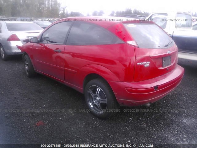 1FAHP31N77W192363 - 2007 FORD FOCUS ZX3/S/SE/SES RED photo 3