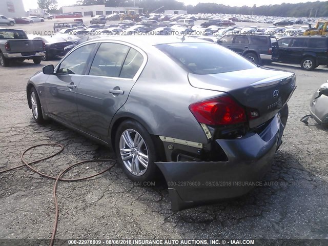 JN1CV6AP5FM580749 - 2015 INFINITI Q40 GRAY photo 3