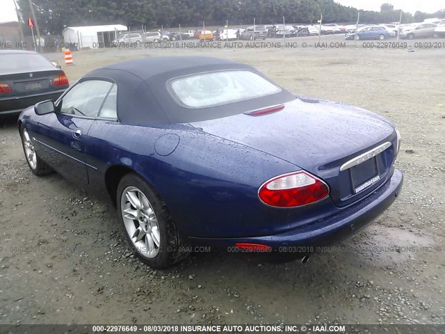 SAJDA42C11NA13300 - 2001 JAGUAR XK8 BLUE photo 3