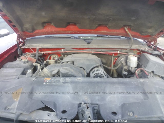 1GTR1VE01DZ227337 - 2013 GMC SIERRA C1500 SLE RED photo 10