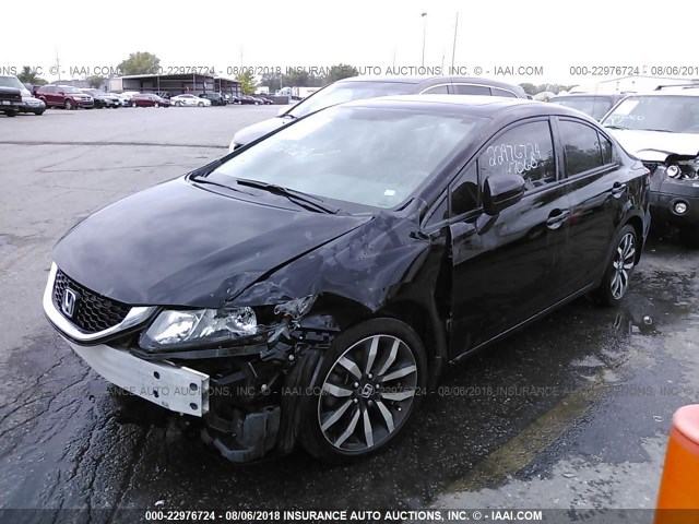 2HGFB2F97FH506548 - 2015 HONDA CIVIC EXL 黑色 照片 2