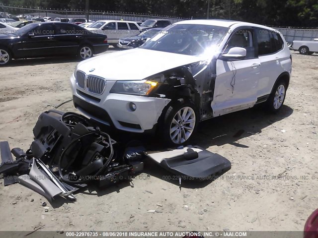 5UXWX9C56E0D37024 - 2014 BMW X3 XDRIVE28I WHITE photo 2