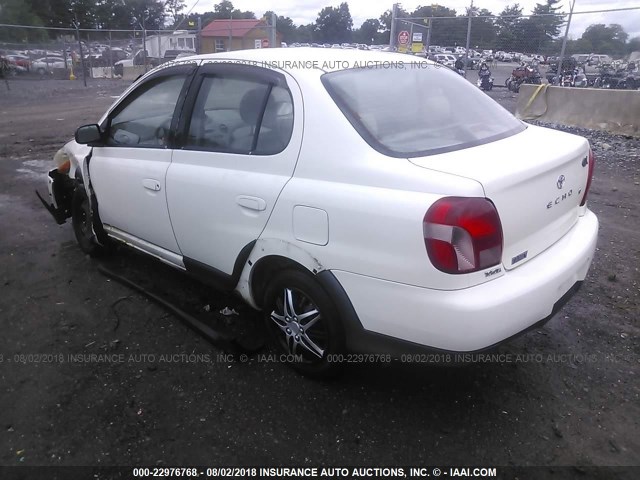 JTDBT123310199074 - 2001 TOYOTA ECHO WHITE photo 3