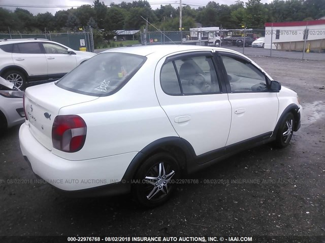 JTDBT123310199074 - 2001 TOYOTA ECHO WHITE photo 4