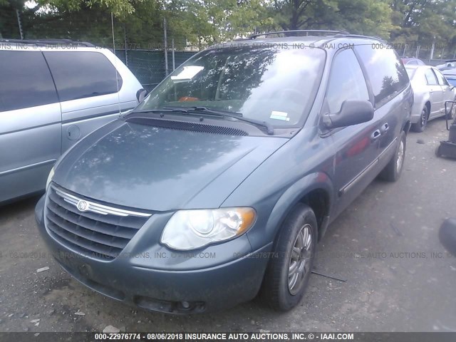 2C8GP54L85R380776 - 2005 CHRYSLER TOWN & COUNTRY TOURING BLUE photo 2