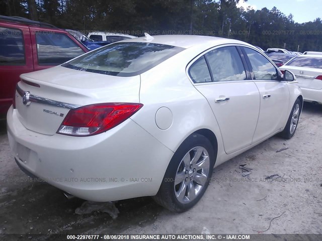 2G4GS5EV6C9195425 - 2012 BUICK REGAL PREMIUM WHITE photo 4