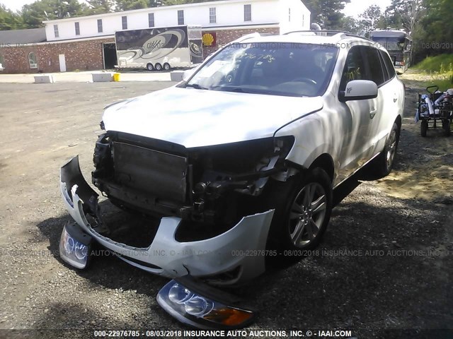 5XYZHDAGXCG096592 - 2012 HYUNDAI SANTA FE SE WHITE photo 2