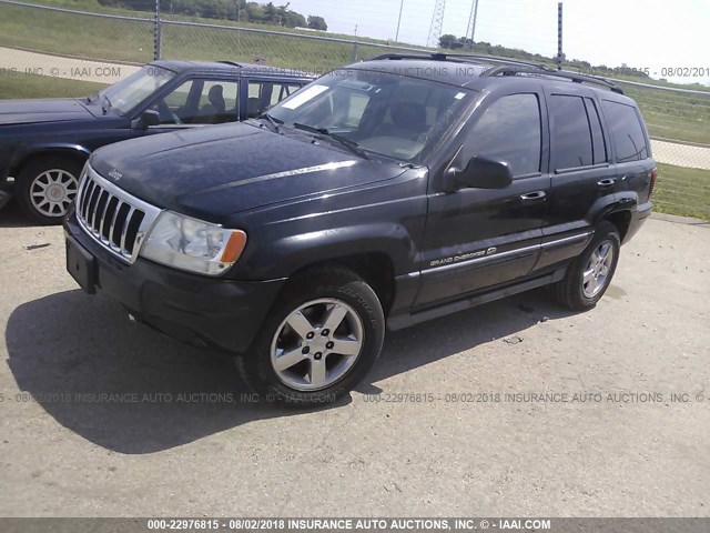 1J8GW68J24C351874 - 2004 JEEP GRAND CHEROKEE OVERLAND BLUE photo 2