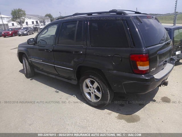 1J8GW68J24C351874 - 2004 JEEP GRAND CHEROKEE OVERLAND BLUE photo 3