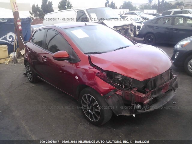 JM1DE1KZ3E0185897 - 2014 MAZDA MAZDA2 SPORT RED photo 1