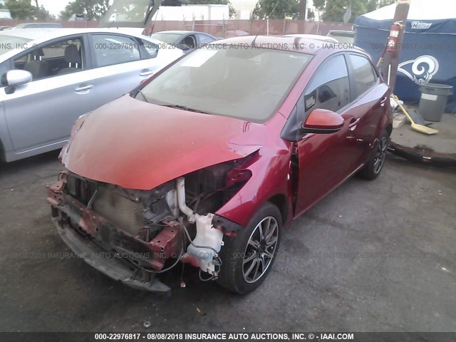 JM1DE1KZ3E0185897 - 2014 MAZDA MAZDA2 SPORT RED photo 2