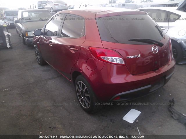 JM1DE1KZ3E0185897 - 2014 MAZDA MAZDA2 SPORT RED photo 3