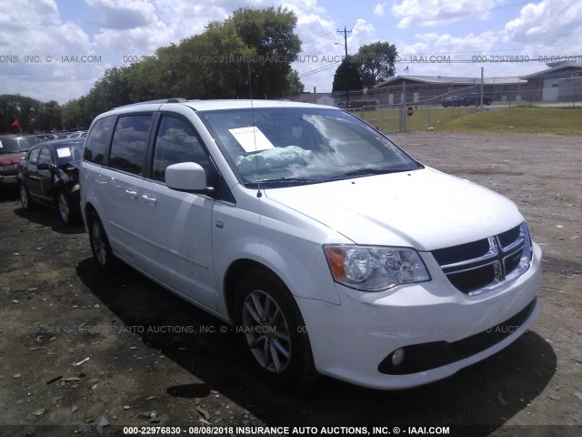 2C4RDGCG0ER366471 - 2014 DODGE GRAND CARAVAN SXT WHITE photo 1