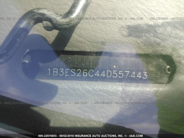 1B3ES26C44D557443 - 2004 DODGE NEON SE BLUE photo 9