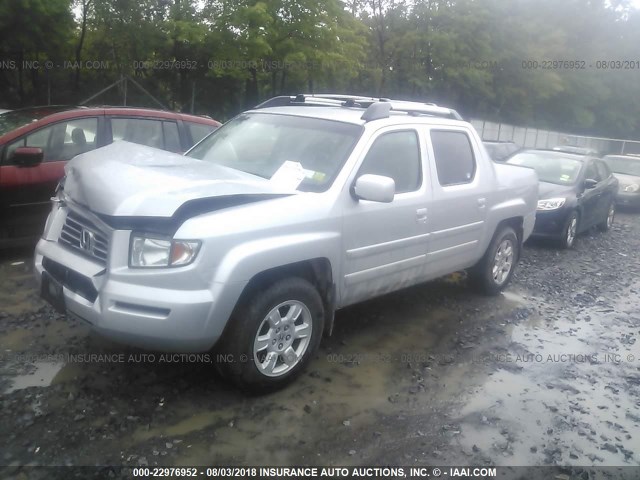 2HJYK16457H516787 - 2007 HONDA RIDGELINE RTS SILVER photo 2