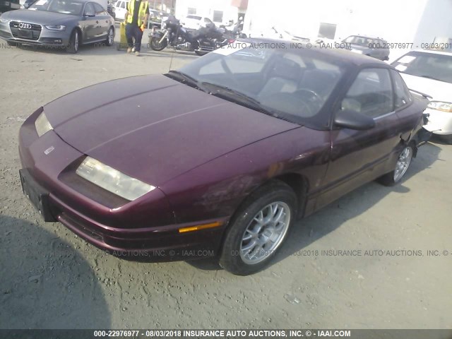 1G8ZE1593RZ314539 - 1994 SATURN SC1 PURPLE photo 2