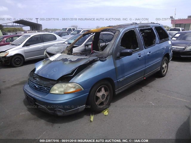 2FMZA57492BA94371 - 2002 FORD WINDSTAR SPORT BLUE photo 2