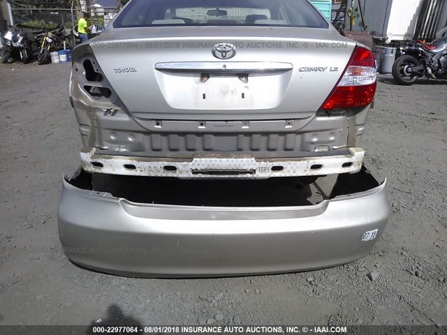 4T1BE32K74U310957 - 2004 TOYOTA CAMRY LE/XLE/SE 金色 照片 6
