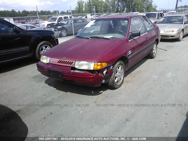 1FASP11JXSW173077 - 1995 FORD ESCORT LX/SPORT BURGUNDY photo 2