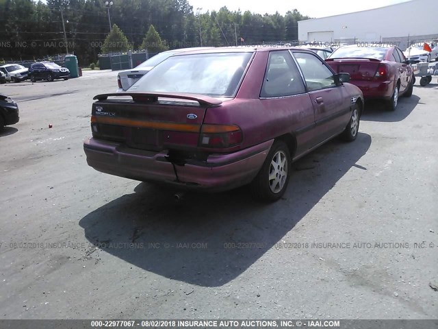 1FASP11JXSW173077 - 1995 FORD ESCORT LX/SPORT BURGUNDY photo 4